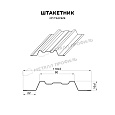 Штакетник металлический МП TRAPEZE-O 16,5х118 (ПЭ-01-9010-0.45)