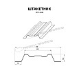 Штакетник металлический МП LАNE-T 16,5х99 (ECOSTEEL_MA-01-Сосна-0.5)