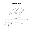 Штакетник металлический МЕТАЛЛ ПРОФИЛЬ ELLIPSE-T-БР 19х126 (MattMP-20-8017-0.5)