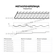 Металлочерепица МЕТАЛЛ ПРОФИЛЬ Трамонтана-SL (PureTech_Mat-20-7024-0.5)