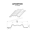 Штакетник металлический МЕТАЛЛ ПРОФИЛЬ TRAPEZE-O-БР 16,5х118 (PureTech_Mat-20-7024-0.5)