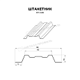 Штакетник металлический МЕТАЛЛ ПРОФИЛЬ LАNE-O 16,5х99 (PureTech_Mat-20-7024-0.5)