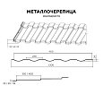 Металлочерепица МП Монтекристо-M (AGNETA-20-Copper\Copper-0.5)