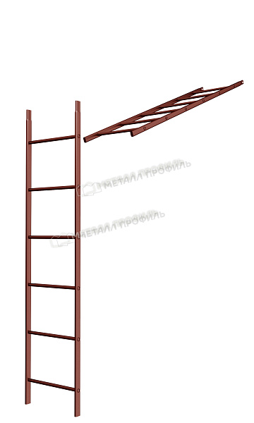 Лестница кровельная стеновая дл. 1860 мм без кронштейнов (3011) ― купить в интернет-магазине Компании Металл Профиль недорого.