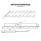 Металлочерепица МП Макси (ПЭ-01-3003-0.45)